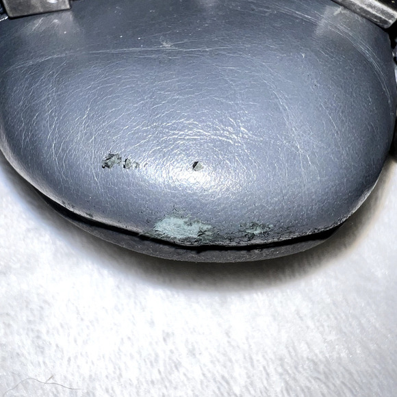 Vionic Women's Ballet Flats Minna Boa Gray Leather Slip On Round Toe Shoe - Picture 5 of 12